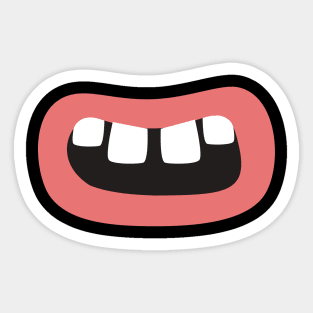 funny teeth smile Sticker